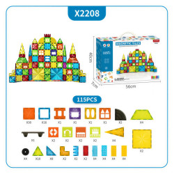 Magnetická stavebnice LELINO Diamond 115ks