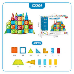 Magnetická stavebnice LELINO Diamond 45ks