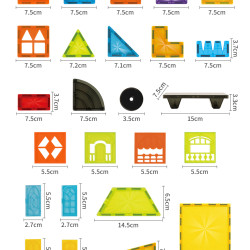 Magnetická stavebnice LELINO Diamond 75ks