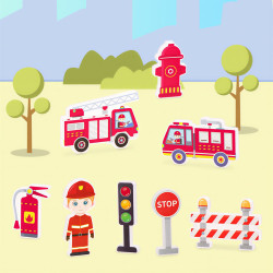 Magnetická stavebnice LELINO Fantasy Fire Control 48ks