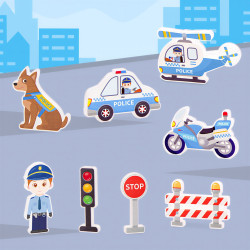 Magnetická stavebnice LELINO Fantasy Police 42 ks