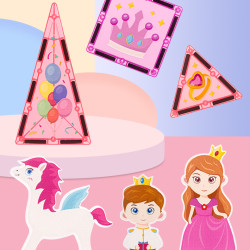 Magnetická stavebnice LELINO Fantasy Princess 58 ks