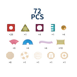 Magnetická stavebnice LELINO Roller 72ks