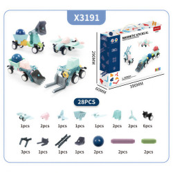 Magnetická stavebnice LELINO Sticks 28ks